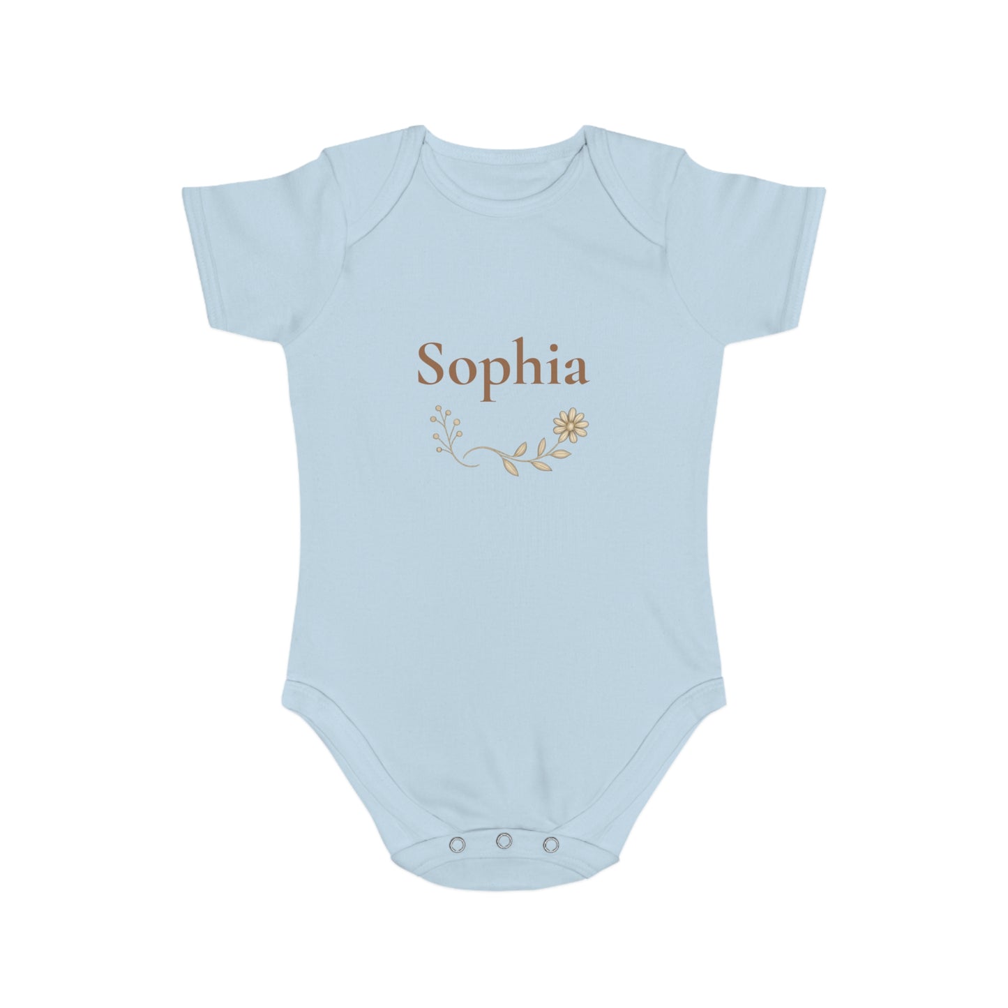 Gorgeous Flower Personalised Baby Grow