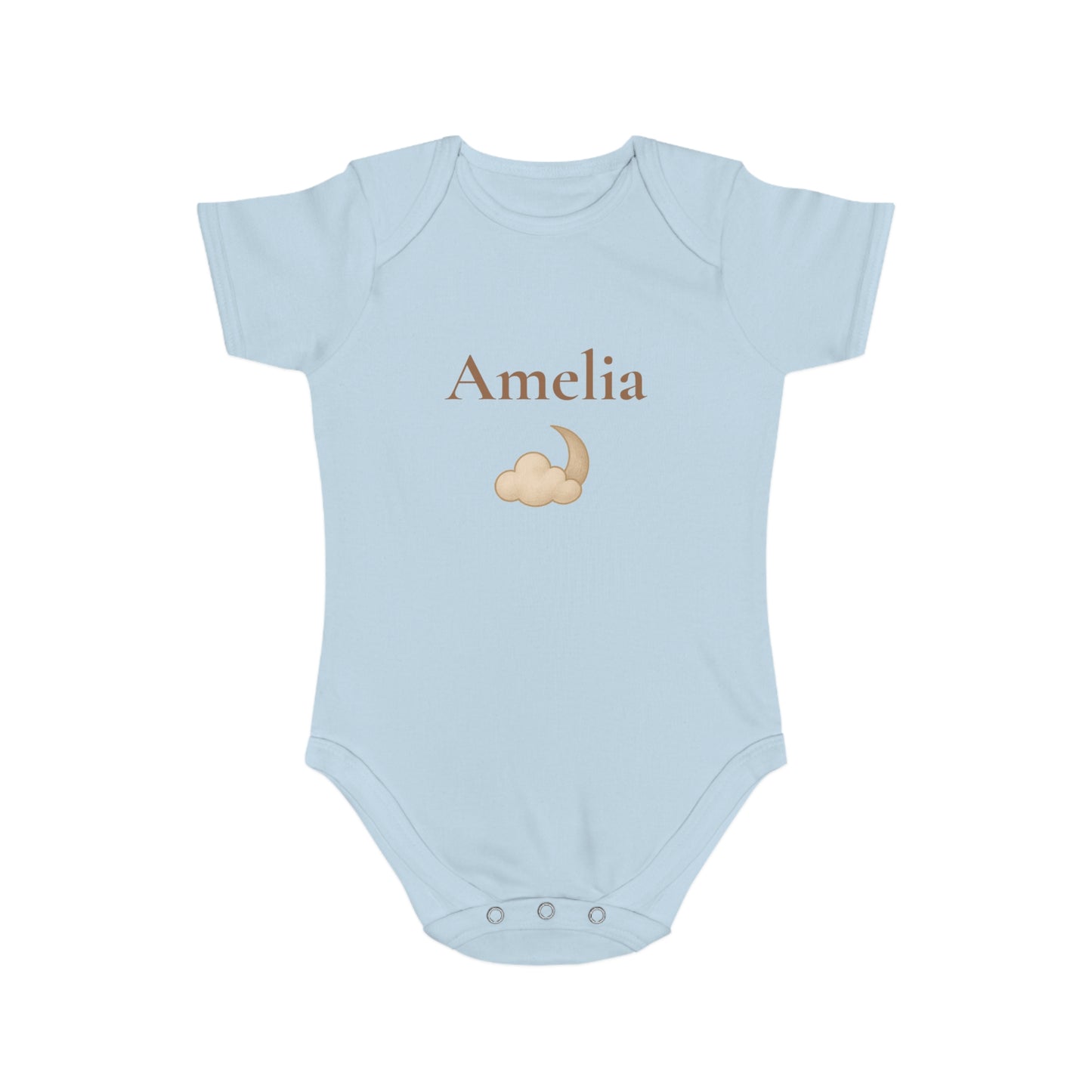Personalised Moon & Cloud Baby Grow
