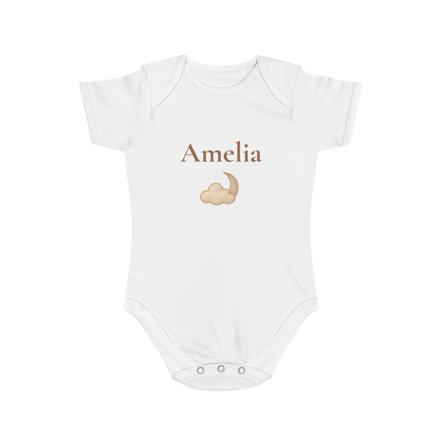 Personalised Moon & Cloud Baby Grow