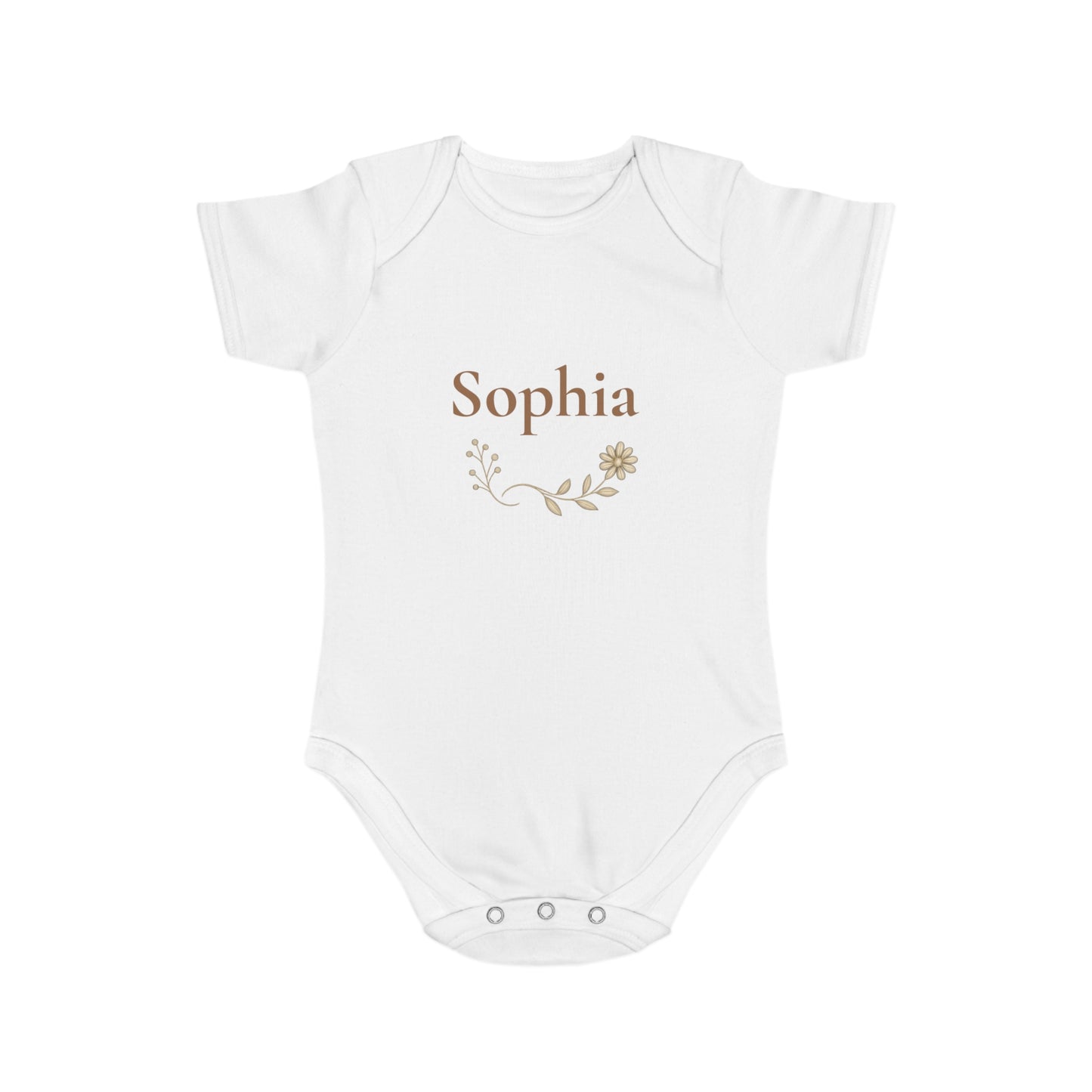 Gorgeous Flower Personalised Baby Grow